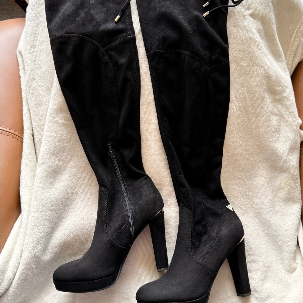 Guess Black Over the Knee Boots